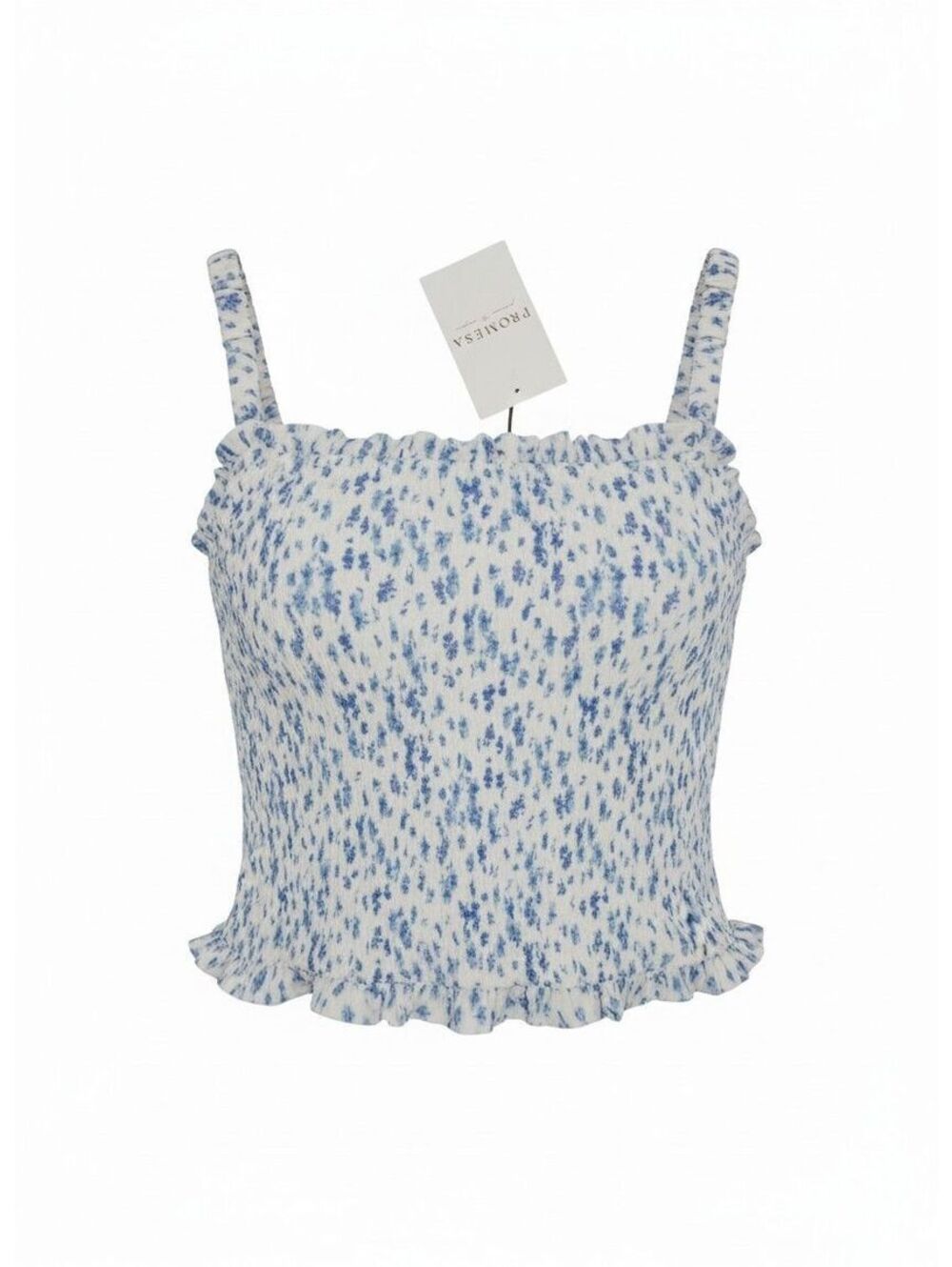 Promesa smocked crop tank, Small, Med, Large